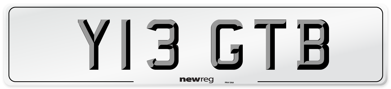 Y13 GTB Number Plate from New Reg
